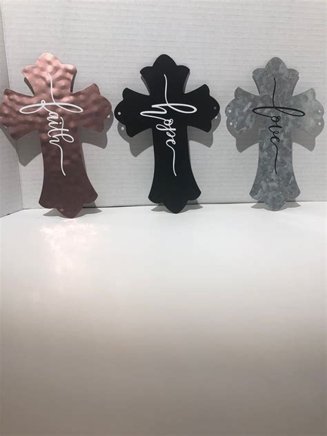 Metal Crosses Wall Decor Etsy