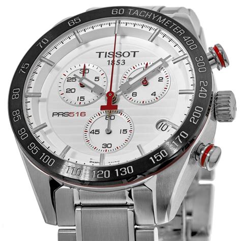 Tissot Prs Chronograph Silver Dial Steel Men S Watch T