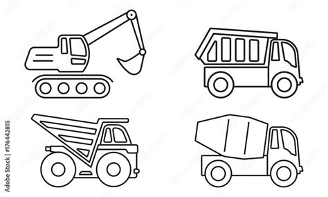 Dump Truck Outline Clip Art