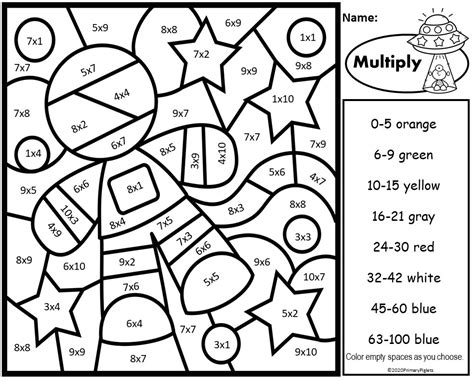 Pix For Multiplication Coloring Worksheets 4th Grade Math Coloring