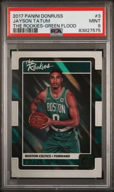 JAYSON TATUM Ultra Raro Alluvione Verde Prizm Rookie Donruss 2017 SP