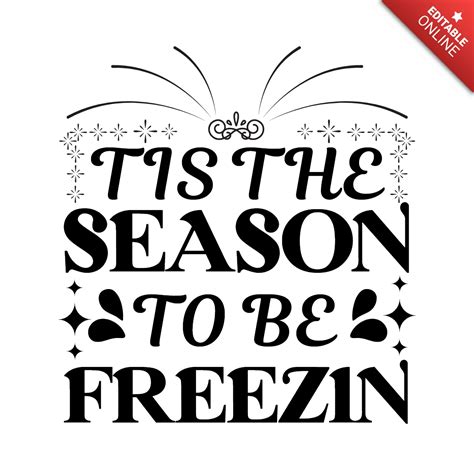 Tis The Season Winter T Shirt Design Template Free Design Template