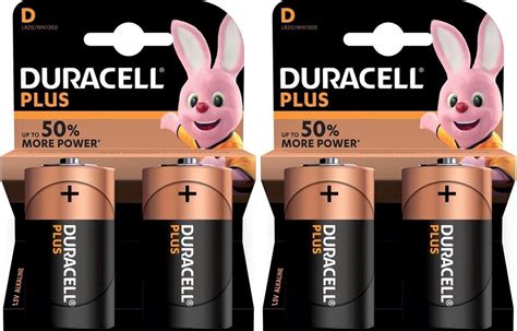 Set Van 4x Duracell D Plus Batterijen 1 5 V Alkaline Lr20 Mn1300 Batterijen Pack