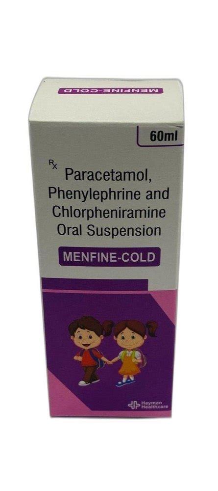 Syrup Paracetamol Phenylephrine And Chlorpheniramine Oral Suspension