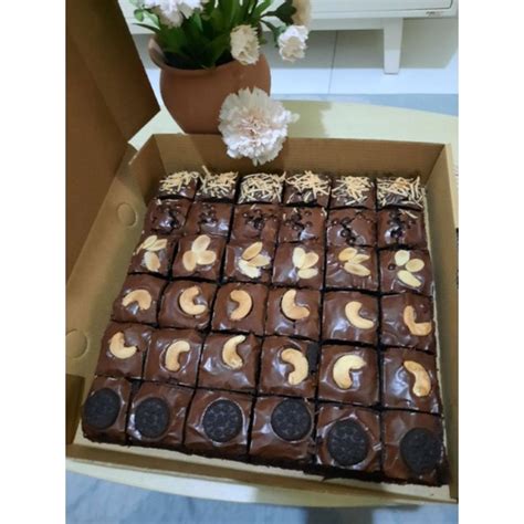 Jual Brownies Fudgy Shiny Crust Brownies Sekat Brownies Coklat