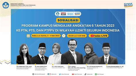 Sosialisasi Program Kampus Mengajar Angkatan 6 Tahun 2023 YouTube