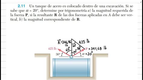 Un Tanque De Acero Es Colocado Dentro De Una Excavaci N Si Se Sabe Que