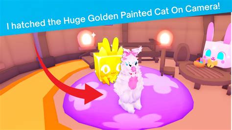 I Hatched The Huge Golden Painted Cat On Camera Pet Simulator X