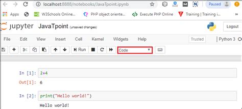 Jupyter Notebook Tutorial Javatpoint