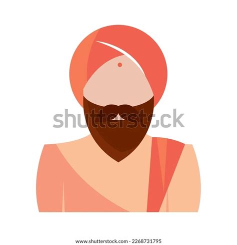 Indian Man Character Icon Isolated Design Stock Vector Royalty Free