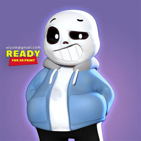 Sans Undertale Fanart 3d Model 3d Printable Cgtrader