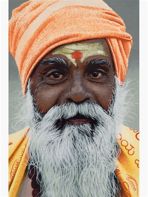 Sadhu Acrylic Painting Framed Art Print By PottyScotty Redbubble