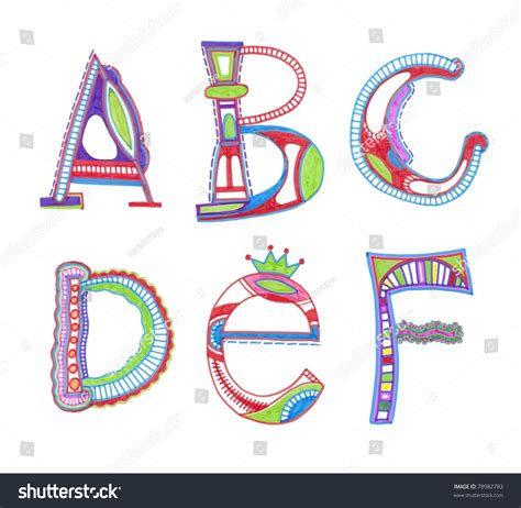 Abc Vector Font Sketchy Alphabet Design Stock Vector (Royalty Free ...