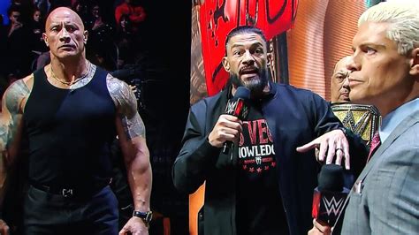 Latest On Plans For Roman Reigns The Rock Cody Rhodes At Wwe