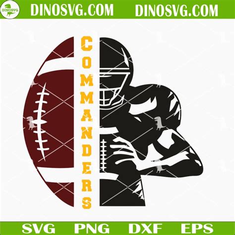 Washington Commanders Half Player Svg Commanders Football Svg Nfl