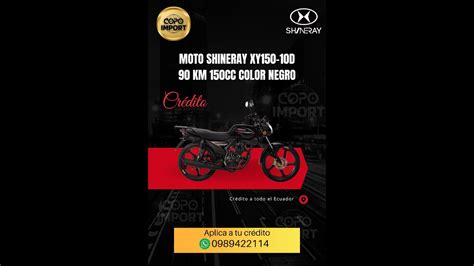 Moto Shineray XY150 10D 90 km 150CC Color Negro A crédito Ecuador