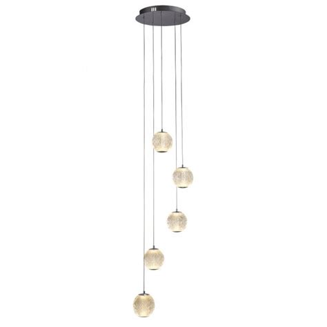 Searchlight Cc Allure Light Multi Drop Led Pendant Chrome