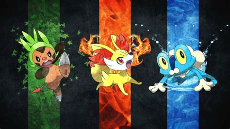 Pokemon 6th Gen Starters Wallpaper By Mediacriggz On Deviantart