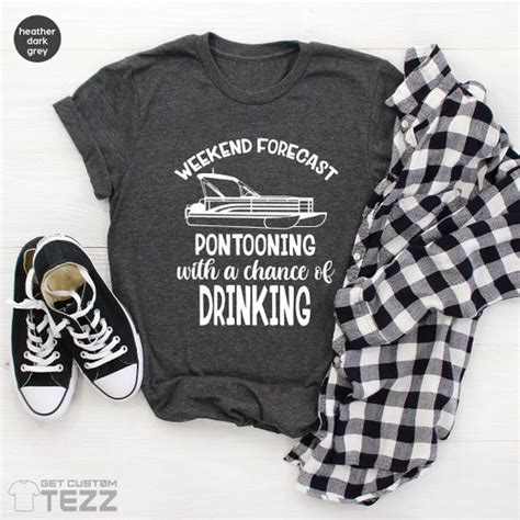 Weekend Forecast Pontooning Party Shirt Funny Pontoon Boat Etsy