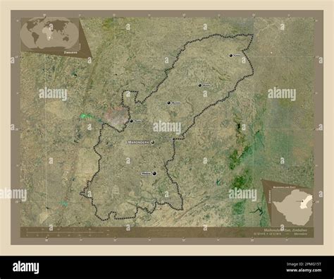 Mashonaland East Province Of Zimbabwe High Resolution Satellite Map Locations And Names Of