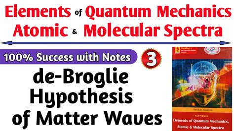 De Broglie Hypothesis De Broglie Wavelength Quantum Mechanics Bsc