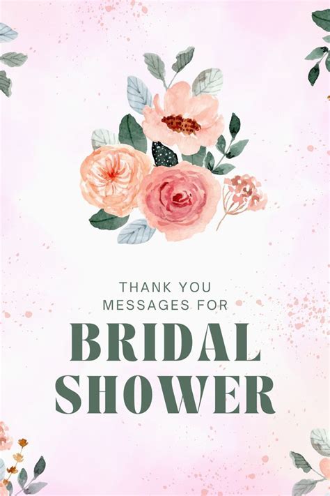 Best Bridal Shower Thank You Messages Bridal Shower Thank You