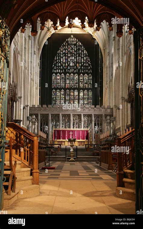 City Of York England Quire Lady Chapel And The Great East Window Of York Minster And