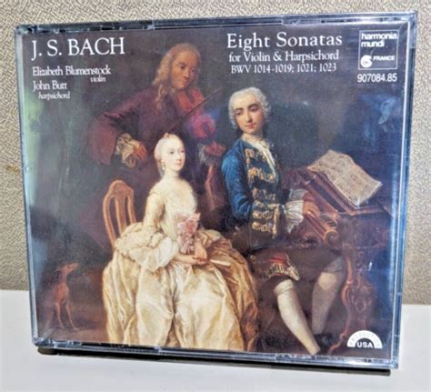 Harmonia Mundi J S Bach 8 Sonatas For Violin Harpsichord 2CD By