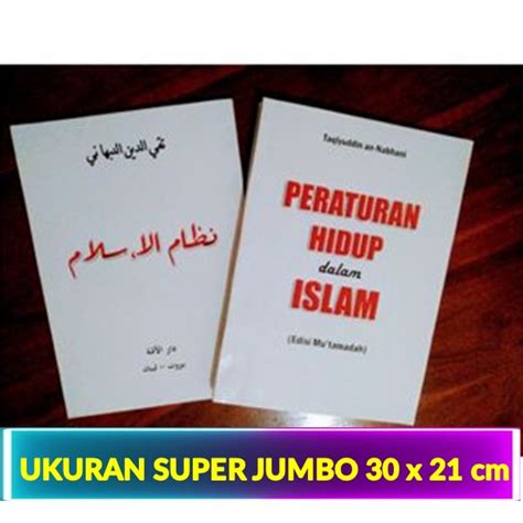 Jual Super Jumbo Kitab Nidzomul Islam Peraturan Hidup Dalam Islam