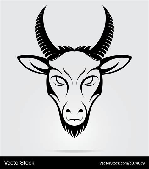 Goat head mascot Royalty Free Vector Image - VectorStock