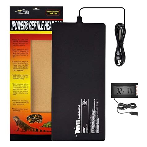 Buy IPower Reptile Heat Mat 4W 8W 16W 24W Under Tank Heater Terrarium