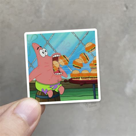 Sticker Bob Esponja Patricio Hamburguesas Chiva Calenchu Tienda