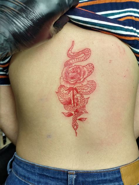 Tatuaje De Rosa Con Serpiente Tatuajes Molones Tatuajes Delicados