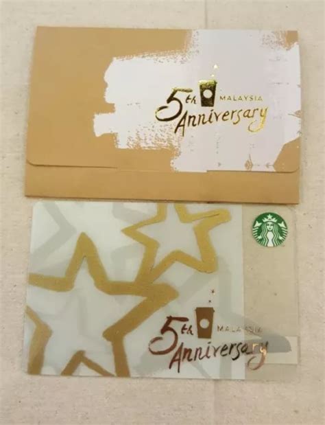 Starbucks Malaysia Pin Intact Msr Th Anniversary Card With Matching