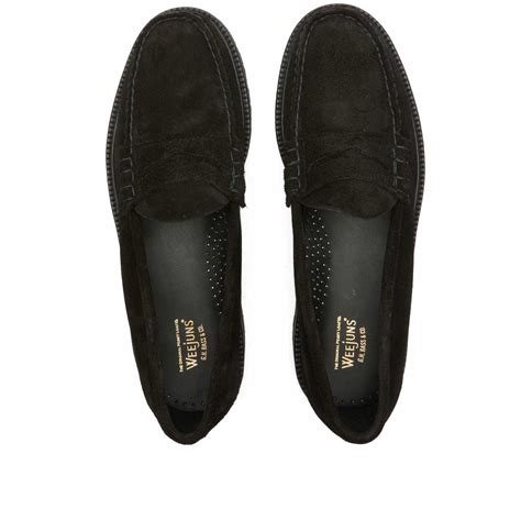 Bass Weejuns Men's Larson 90s Loafer in Black Suede Bass Weejuns