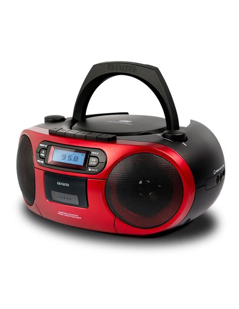 Radio Cassete AIWA BBTC 550 FM CD MP3 USB Bluetooth Color Rojo