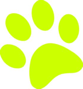 Bright Green Paw Print Clip Art at Clker.com - vector clip art online ...