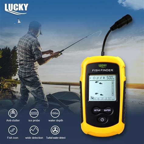 LUCKY FF1108 1 Portable Fish Finder 100m Depth Wired Sonar Sounder