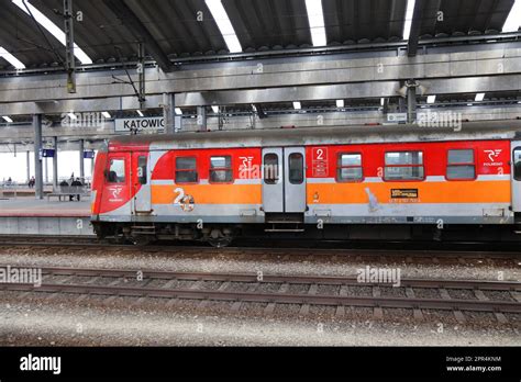 KATOWICE POLAND MARCH 24 2023 Polregio Passenger Train At Katowice