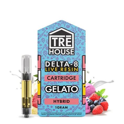 Tre House 907mg Delta 8 Live Resin Vape Cartridge 1g Display Of 5