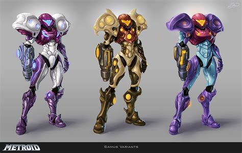 Metroid Suit Variants on Behance