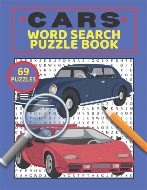 Cars Word Search Puzzle Book Wordsearch Large Print Gift For Car