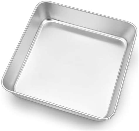 Amazon E Far X Inch Square Cake Pan Stainless Steel Baking Pan