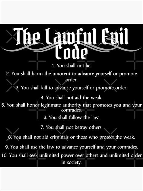 The Lawful Evil Code Dnd Alignment Chart Canvas Print For Sale By Toplinedesigns Redbubble