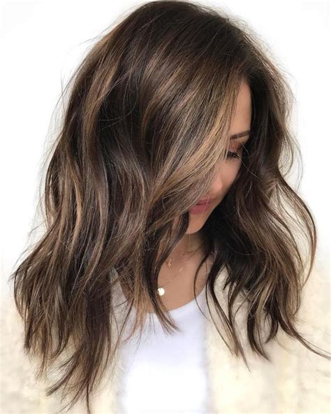 Brunette Hair With Very Subtle Highlights Hair Color Balayage