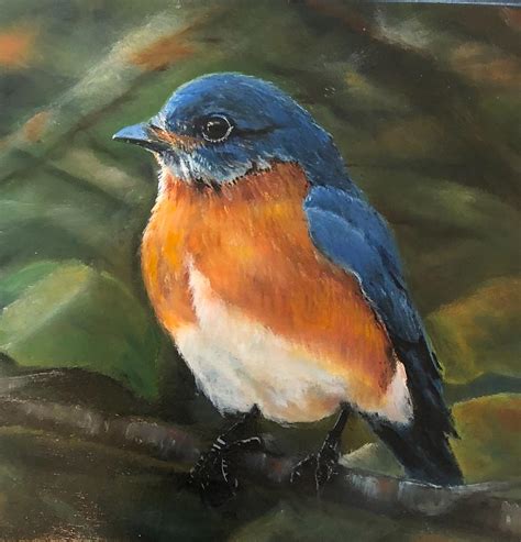 Blue Bird Of Happiness Painting By Virginia Butler Fine Art America