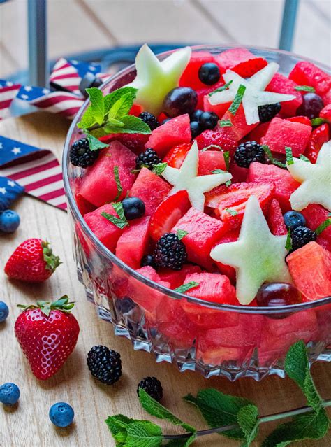 Red White And Blue Fruit Salad Perfect For 4th Of July No Plate Like Home