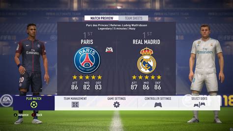 Epic Showdown FIFA 18 PSG Vs Real Madrid 4 0 On Legendary Difficulty