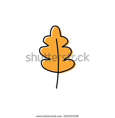 Handdrawn Autumn Leaf Vector Illustration Stock Vector Royalty Free 2036593508 Shutterstock