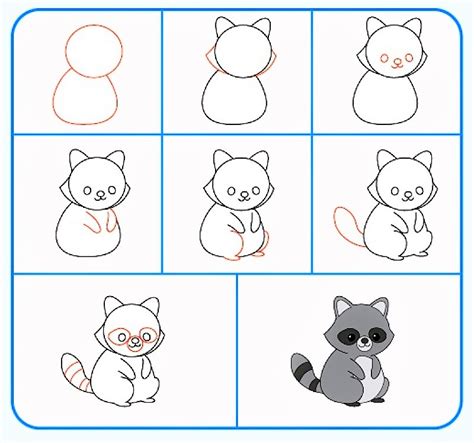 How To Draw A Simple Raccoon Step By Step Drawing Photos